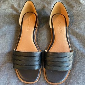 Madewell Pierced D’orsay flats in Leather (True Black) Size 6. Brand New